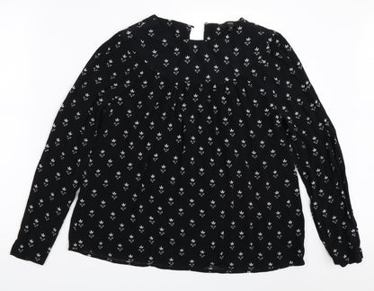 Womens UK Size 10 NEXT Black Basic Blouse