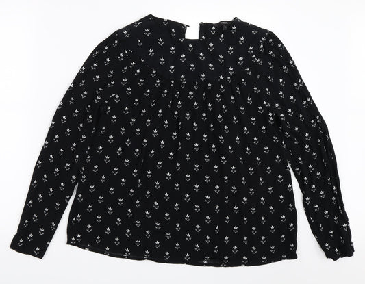 Womens UK Size 10 NEXT Black Basic Blouse