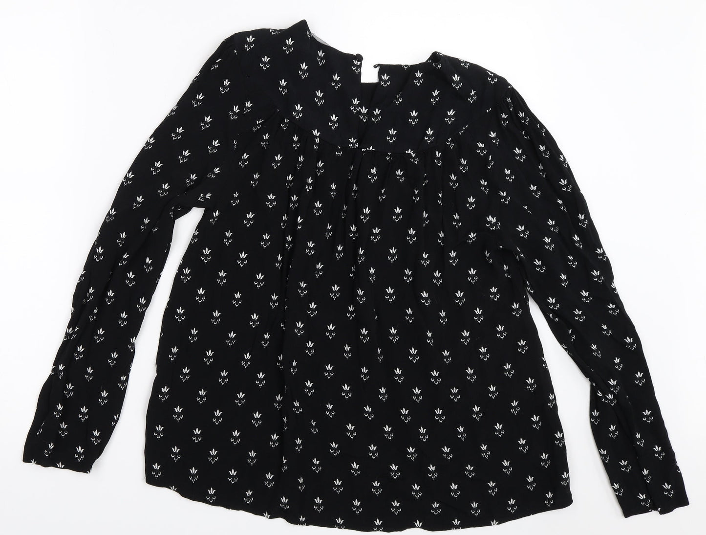 Womens UK Size 10 NEXT Black Basic Blouse