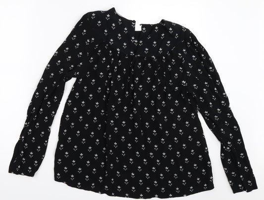 Womens UK Size 10 NEXT Black Basic Blouse
