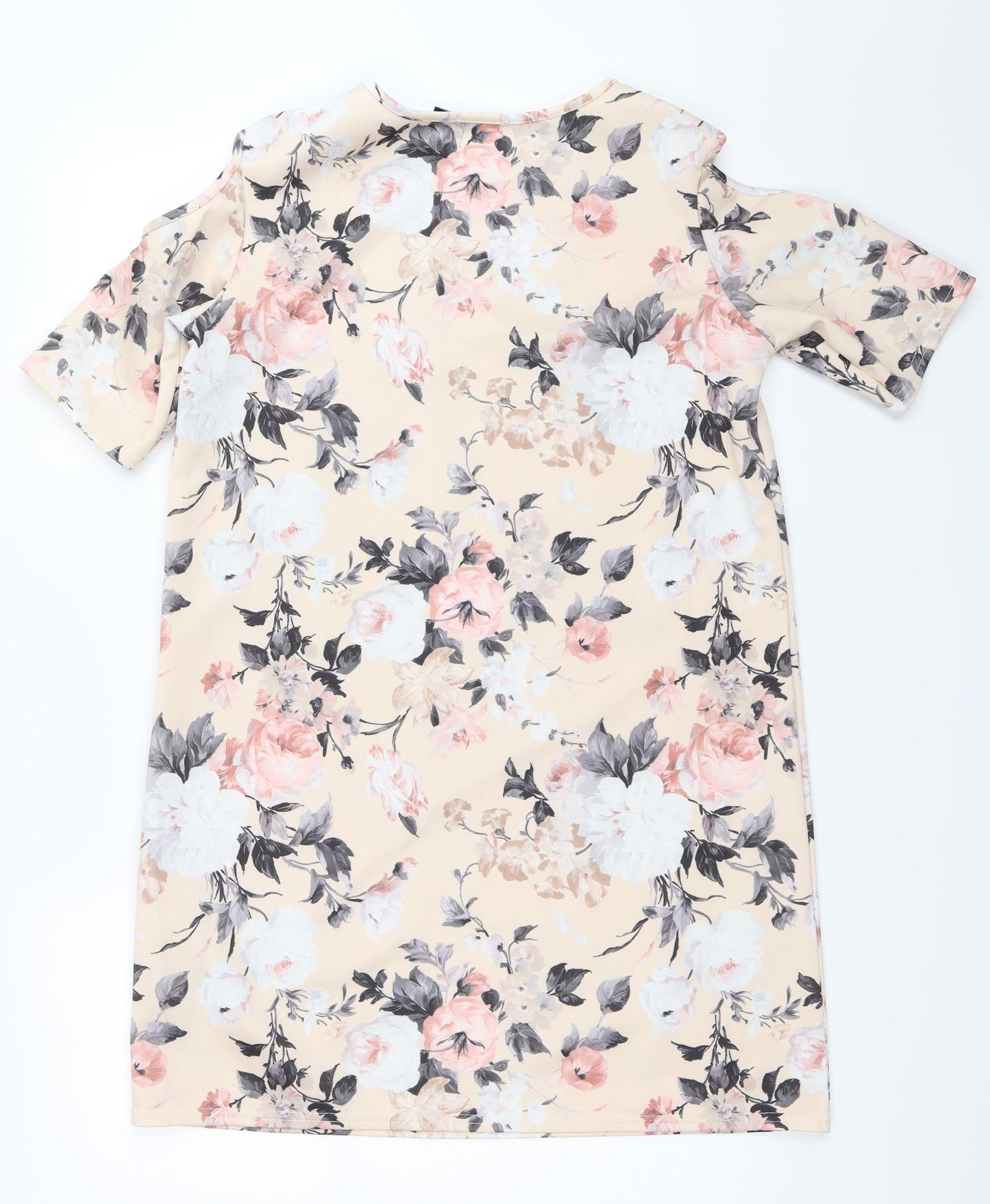 Boohoo Womens Beige Floral  Shift  Size 10