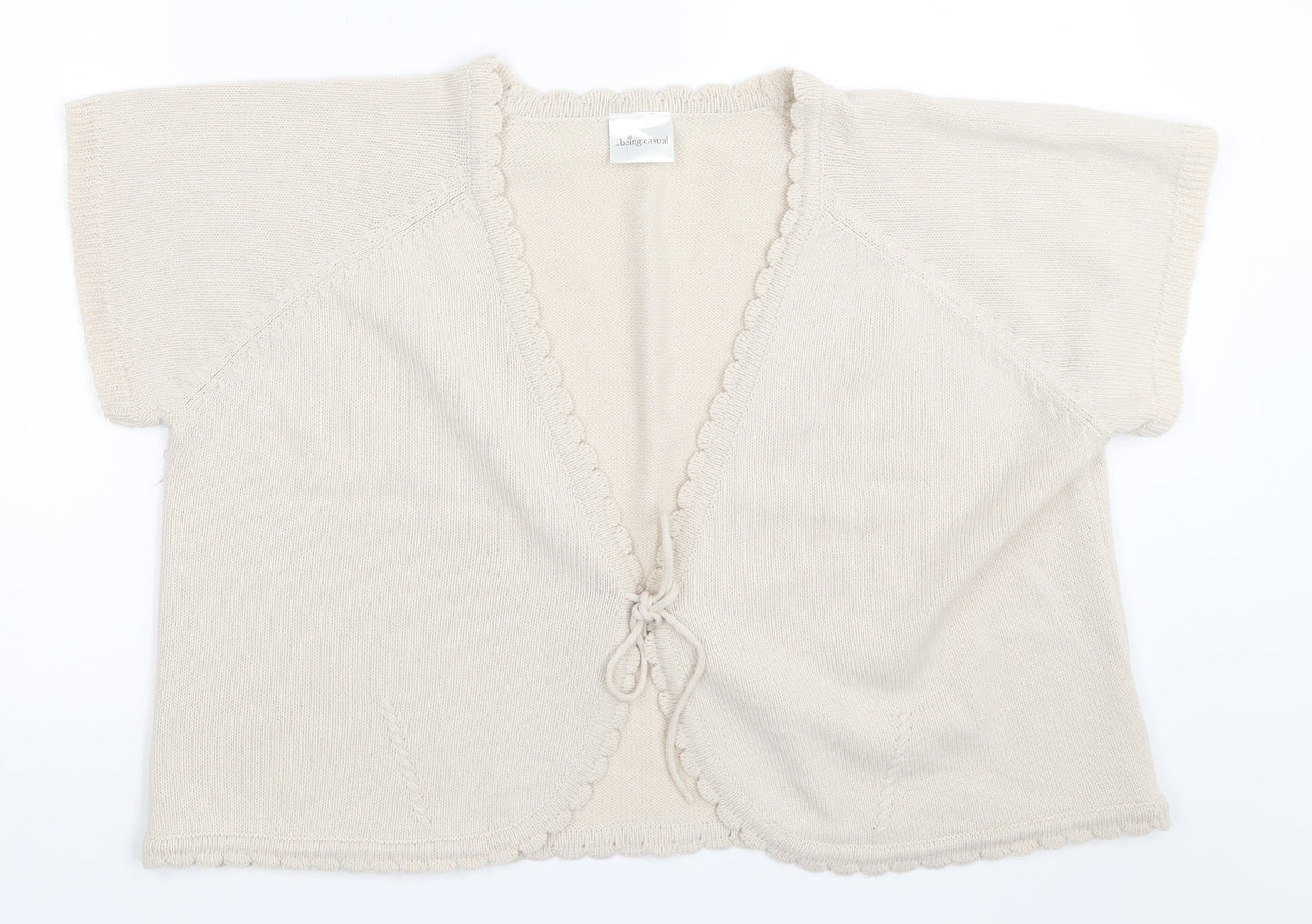 Being Casual Womens Beige   Cardigan Jumper Size 20