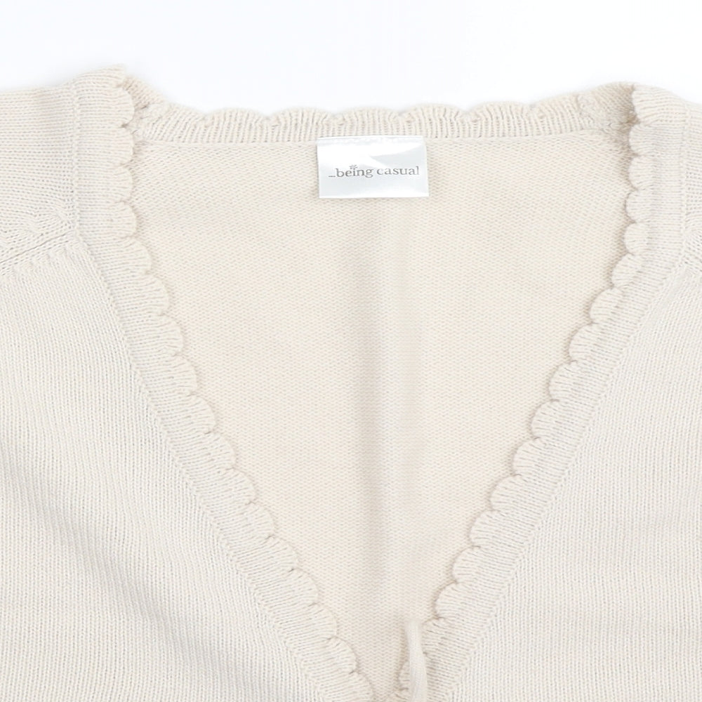 Being Casual Womens Beige   Cardigan Jumper Size 20
