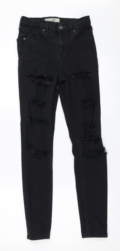 Topshop Womens Black  Denim Skinny Jeans Size 26 in L32 in - jamie jeans