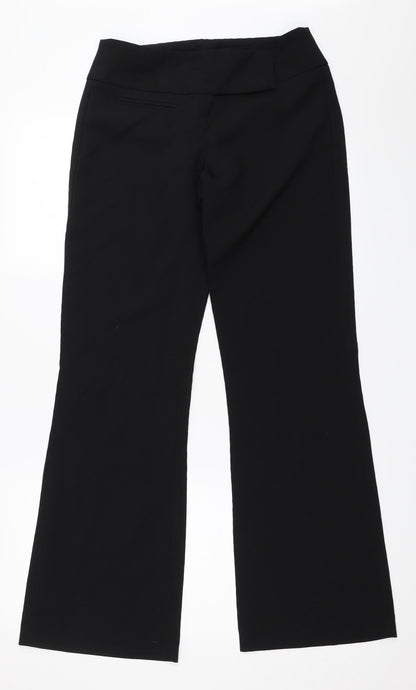 Womens UK Size 10 Preworn Regular Fit  Black Trousers