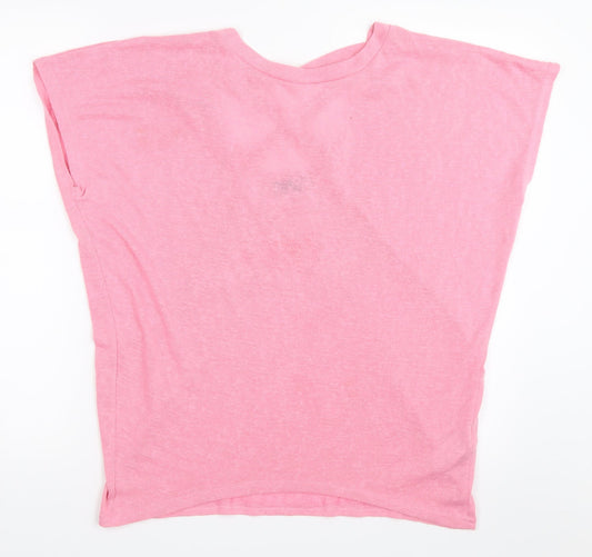 Womens UK Size M New Look Pink Basic T-Shirt