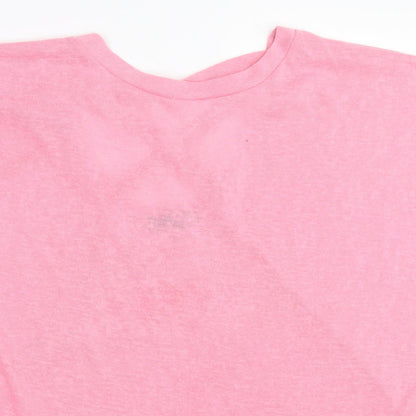 Womens UK Size M New Look Pink Basic T-Shirt
