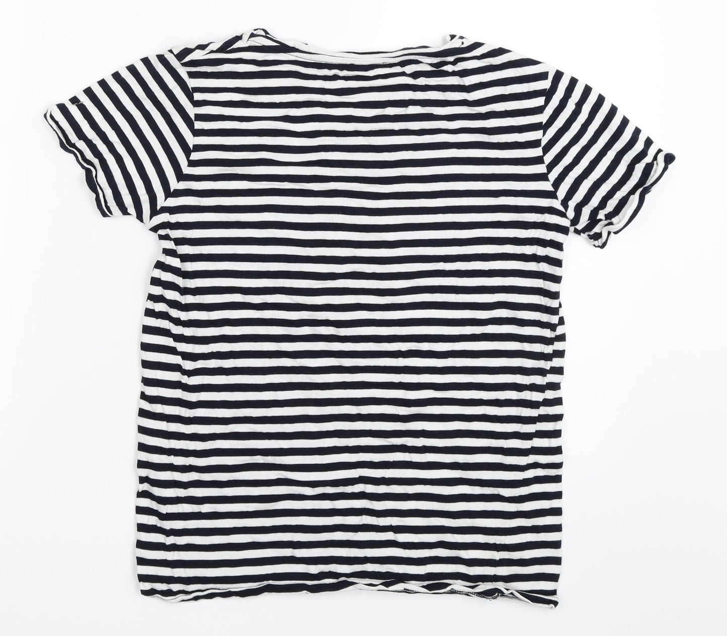 Womens UK Size S Zara Blue Basic T-Shirt
