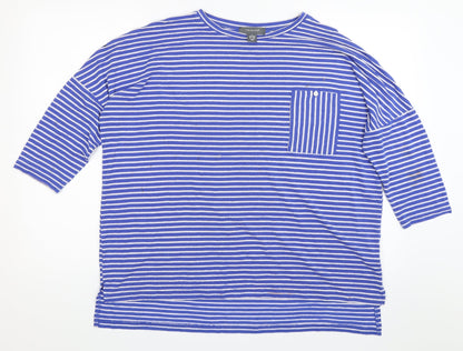 Primark Womens Blue Striped  Basic T-Shirt Size S