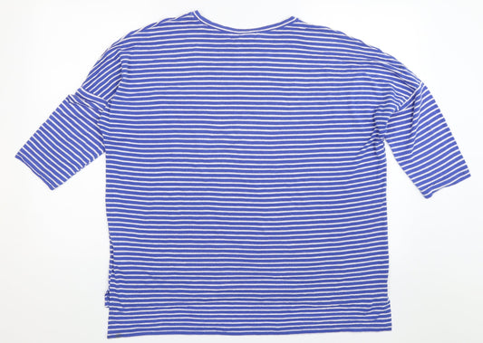 Primark Womens Blue Striped  Basic T-Shirt Size S