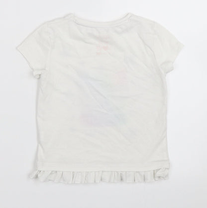 F&F Girls White   Basic T-Shirt Size 3-4 Years