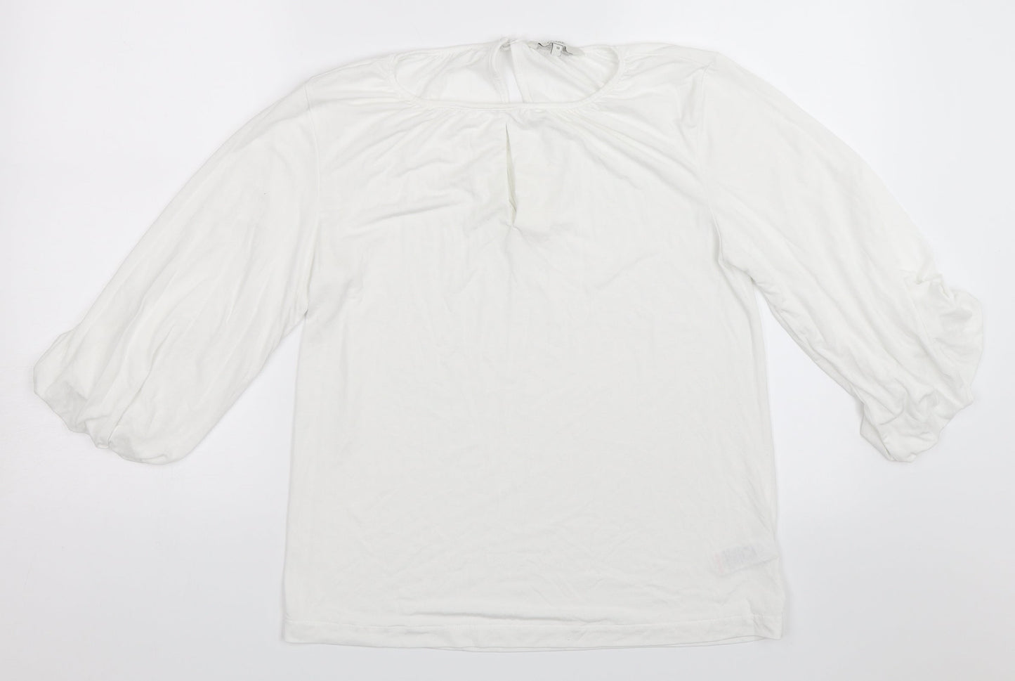 Womens UK Size 10 NEXT White Basic T-Shirt