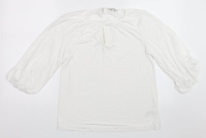 Womens UK Size 10 NEXT White Basic T-Shirt