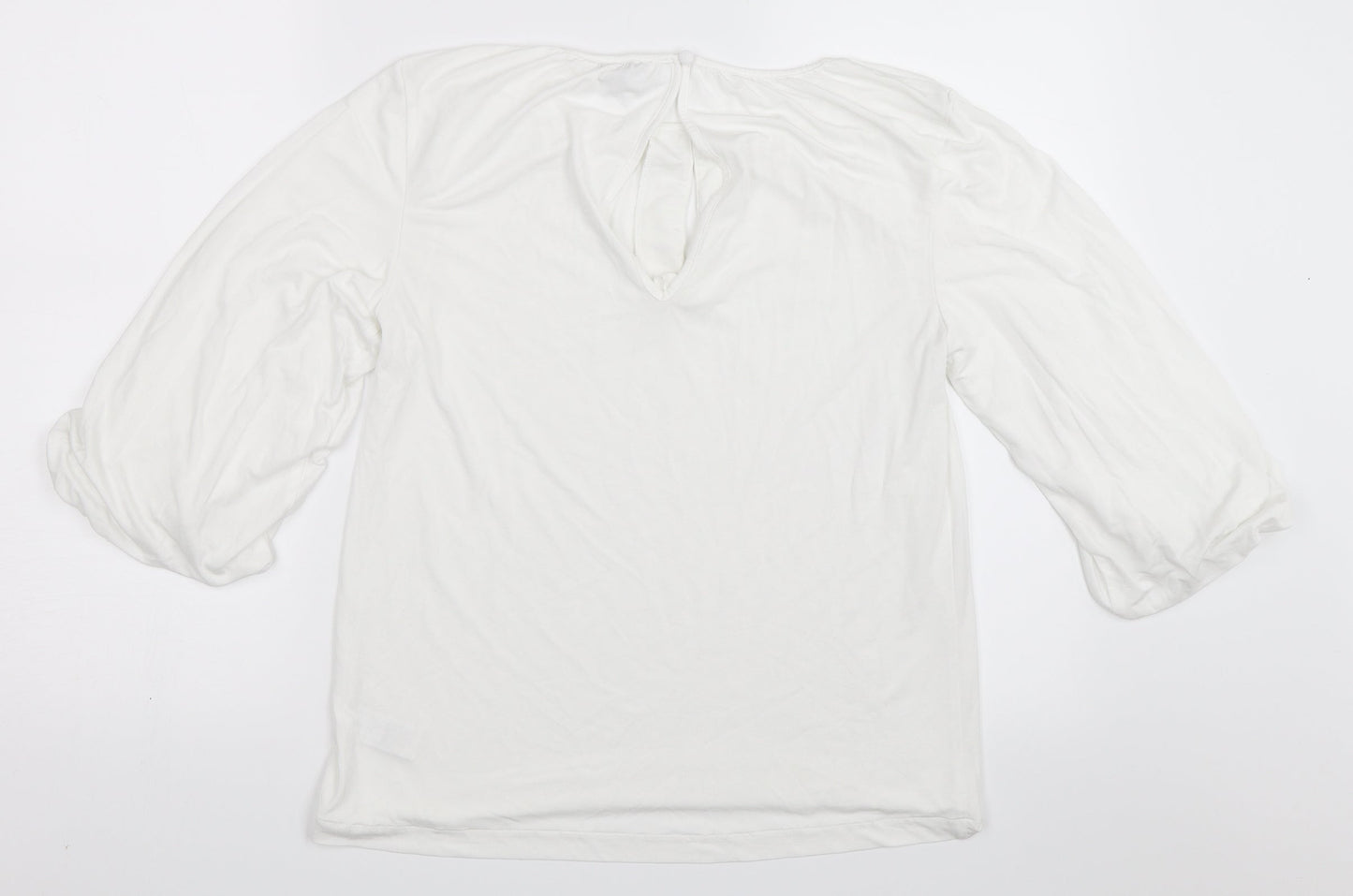 Womens UK Size 10 NEXT White Basic T-Shirt