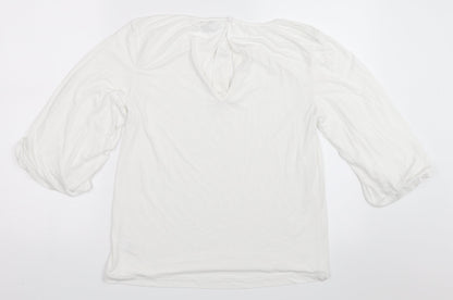 Womens UK Size 10 NEXT White Basic T-Shirt