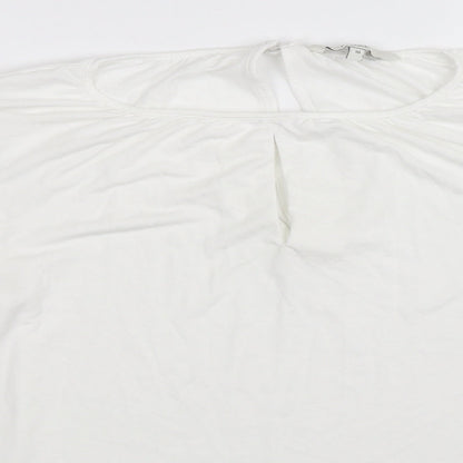 Womens UK Size 10 NEXT White Basic T-Shirt