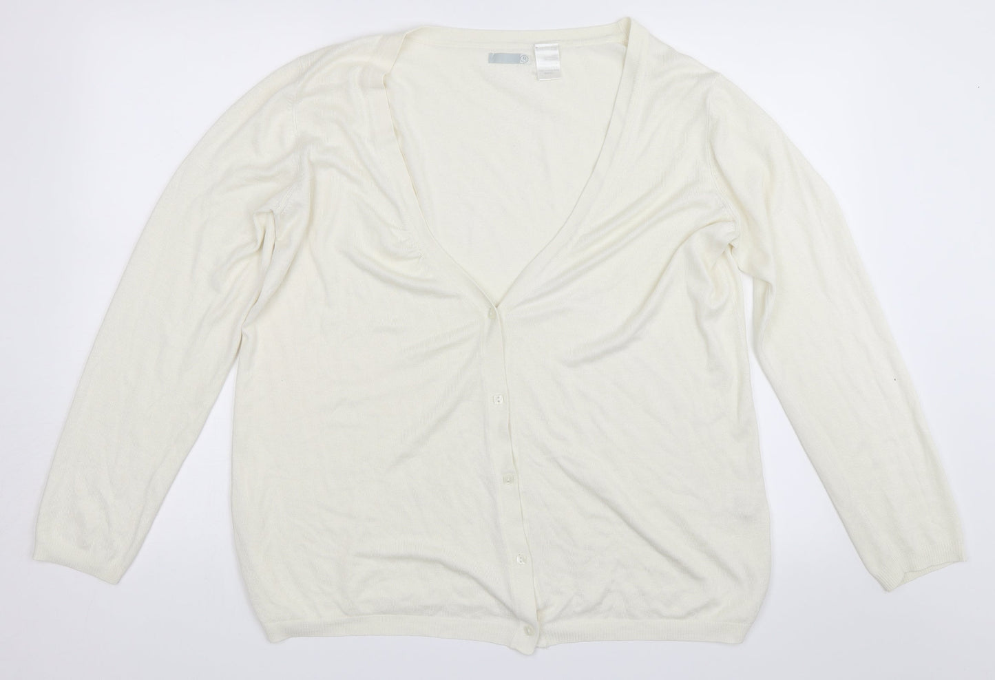 R Womens Ivory   Cardigan Jumper Size 18