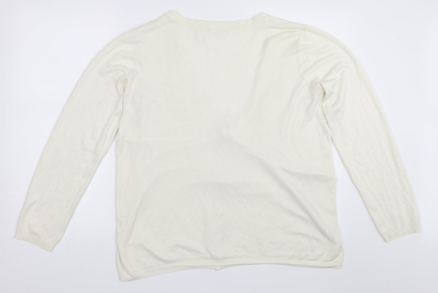 R Womens Ivory   Cardigan Jumper Size 18