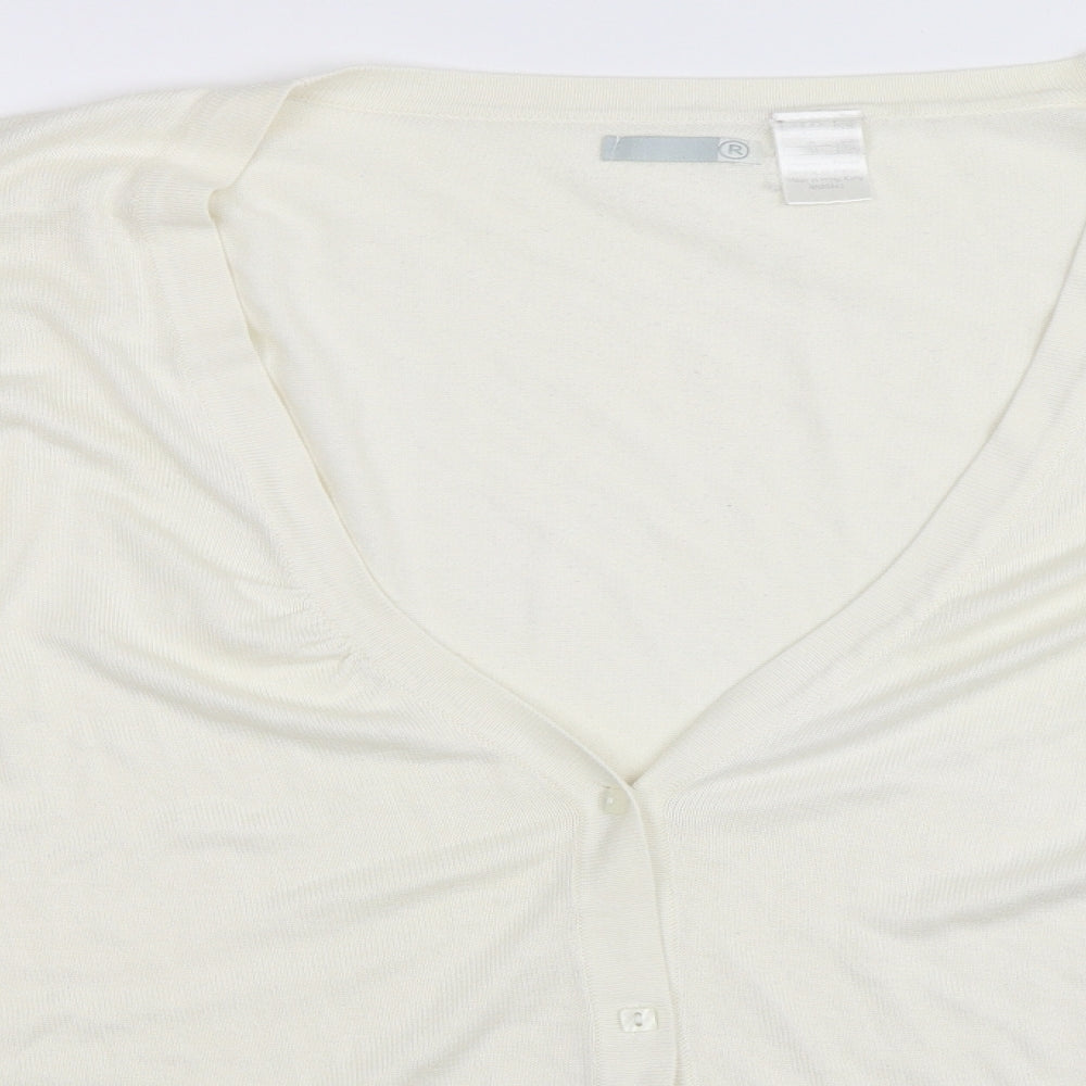 R Womens Ivory   Cardigan Jumper Size 18