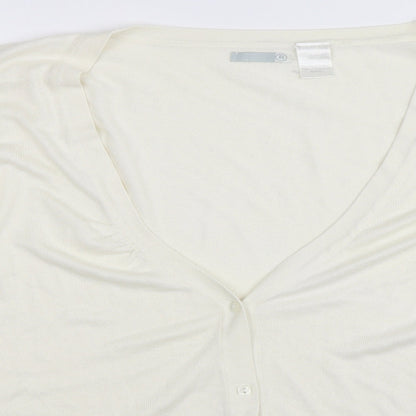 R Womens Ivory   Cardigan Jumper Size 18