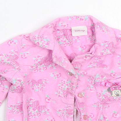 Disney Girls Pink Floral  Babydoll Pyjama Top Size 18-24 Months