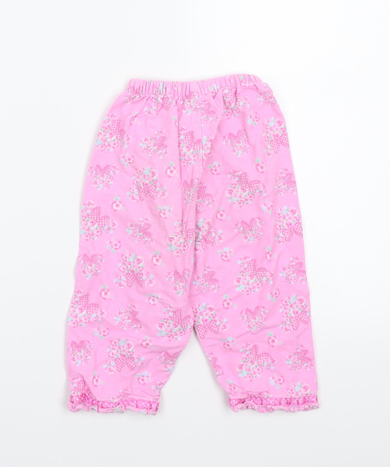 Disney Girls Pink Floral  Babydoll Pyjama Pants Size 18-24 Months