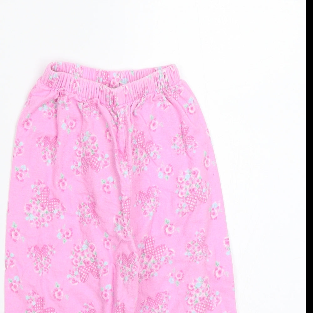 Disney Girls Pink Floral  Babydoll Pyjama Pants Size 18-24 Months