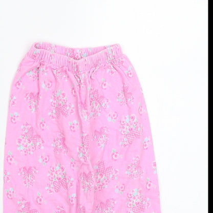 Disney Girls Pink Floral  Babydoll Pyjama Pants Size 18-24 Months