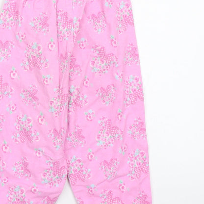 Disney Girls Pink Floral  Babydoll Pyjama Pants Size 18-24 Months