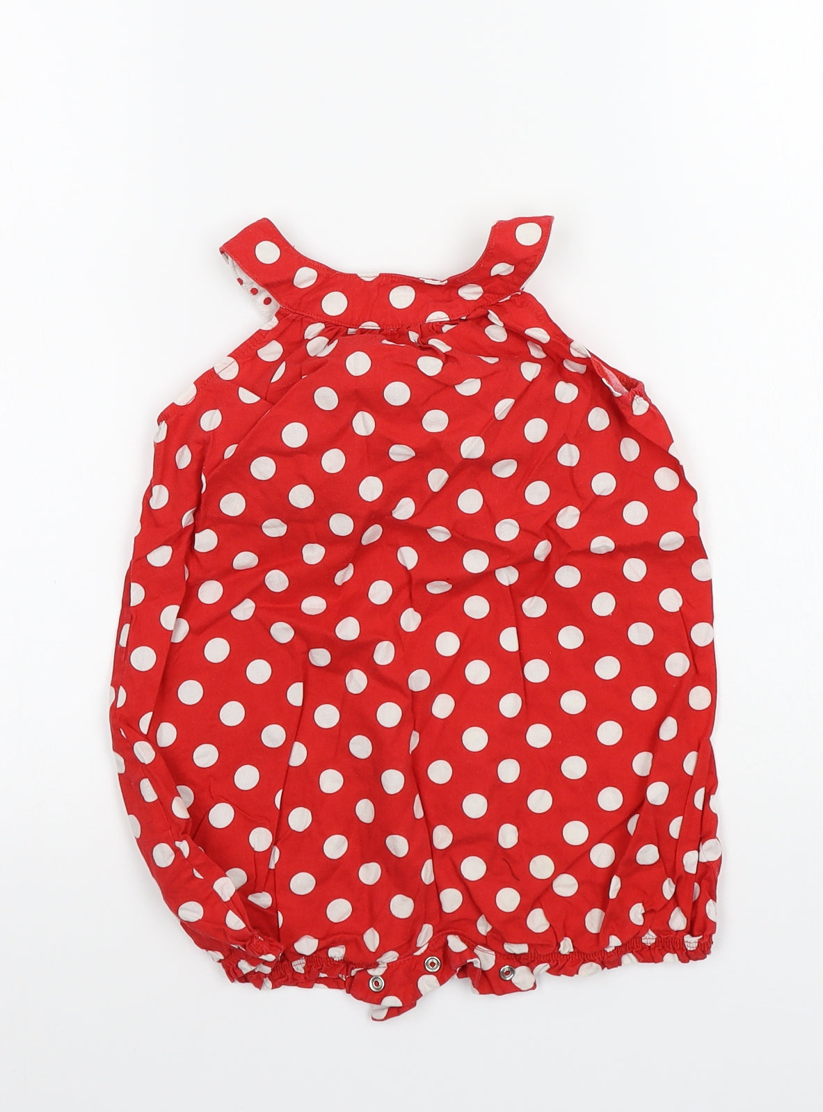 Disney Girls Red Polka Dot  Babygrow One-Piece Size 18 Months