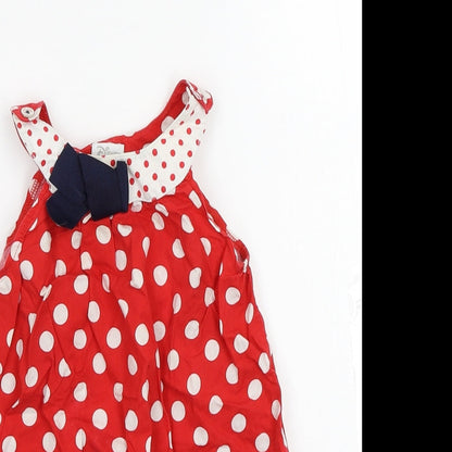 Disney Girls Red Polka Dot  Babygrow One-Piece Size 18 Months