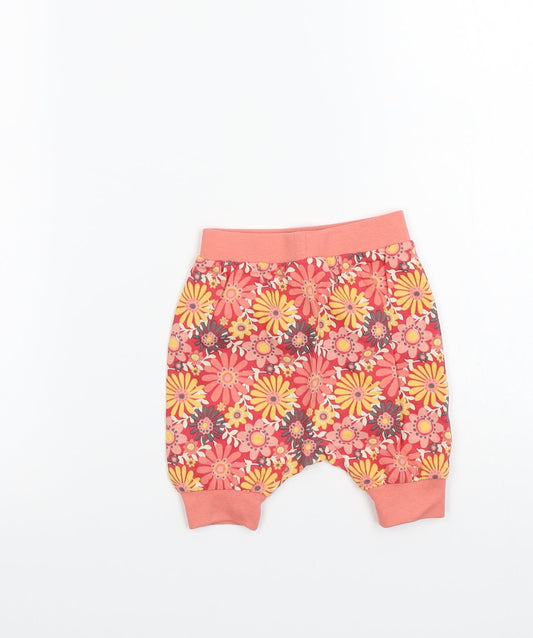 F&F Girls Pink Floral  Capri Trousers Size Newborn