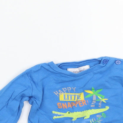 Early days Boys Blue   Basic T-Shirt Size 12-18 Months