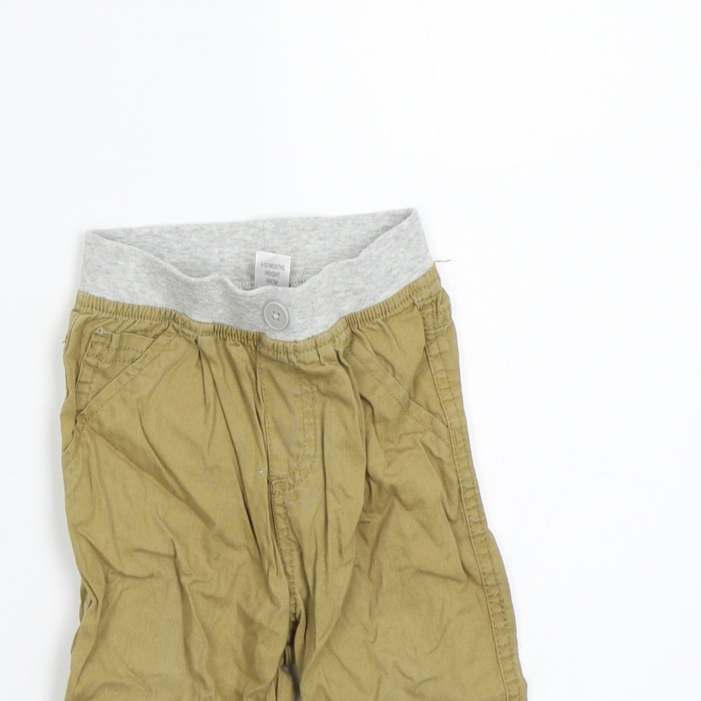 NEXT Girls Beige   Cargo Trousers Size 9-12 Months