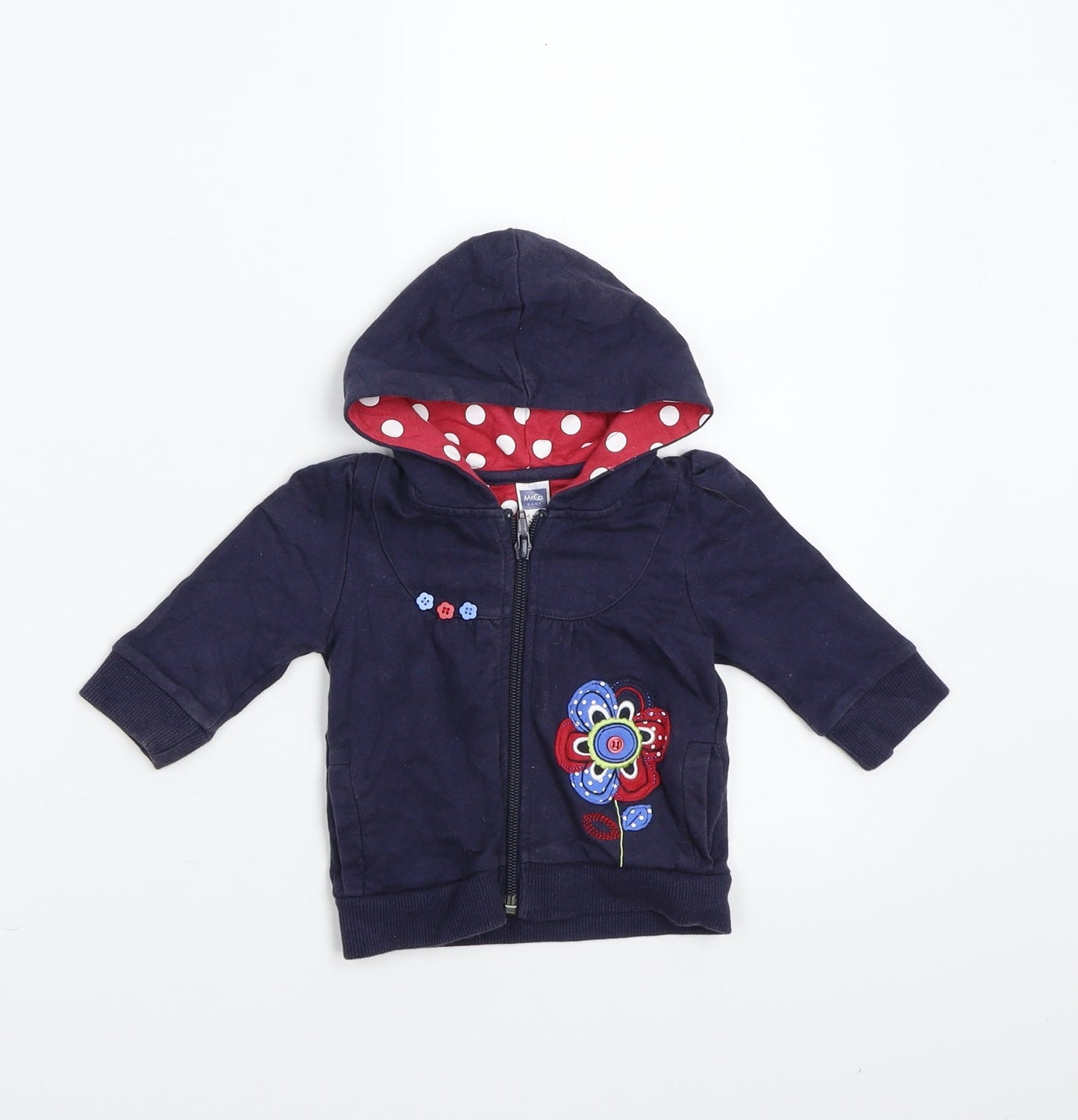 M&Co Girls Blue   Jacket Coat Size 3-6 Months