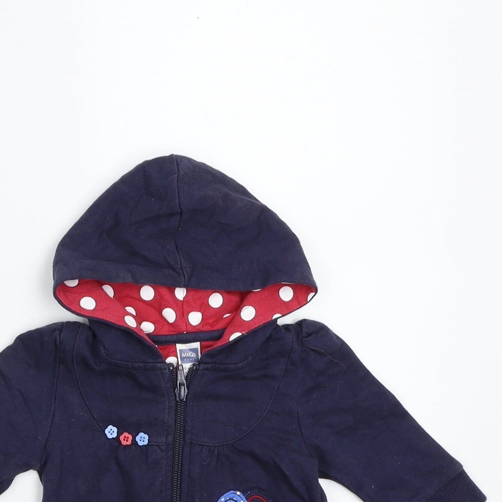 M&Co Girls Blue   Jacket Coat Size 3-6 Months