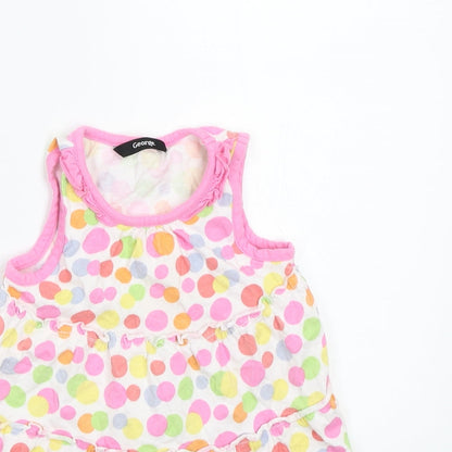 George Girls White Polka Dot  A-Line  Size 24 Months
