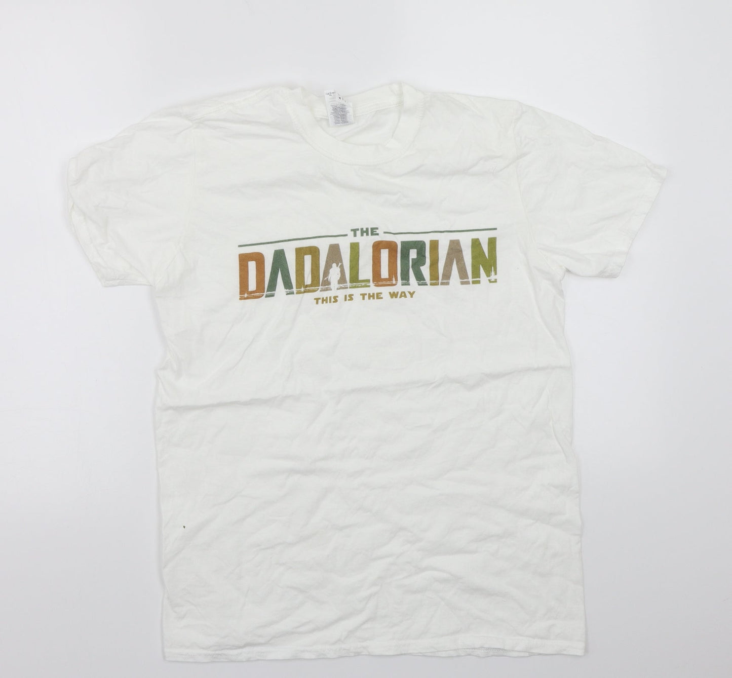Mens UK Size M Gildan White  T-Shirt