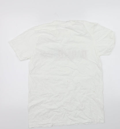 Mens UK Size M Gildan White  T-Shirt