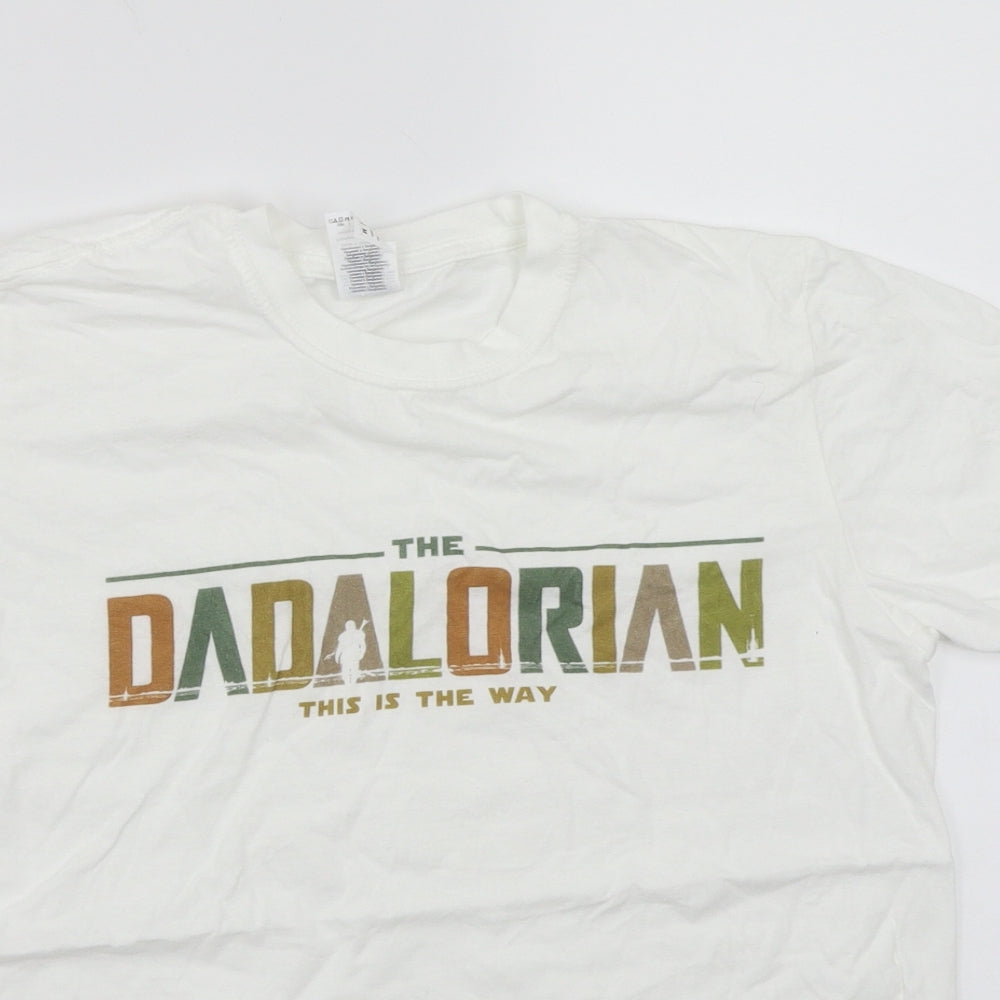 Mens UK Size M Gildan White  T-Shirt