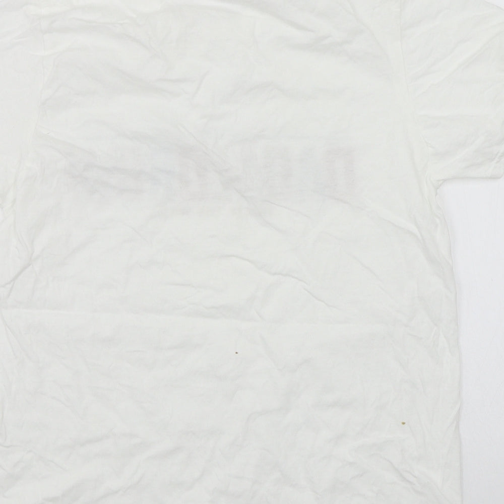 Mens UK Size M Gildan White  T-Shirt