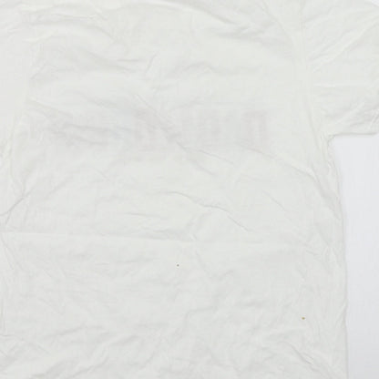 Mens UK Size M Gildan White  T-Shirt