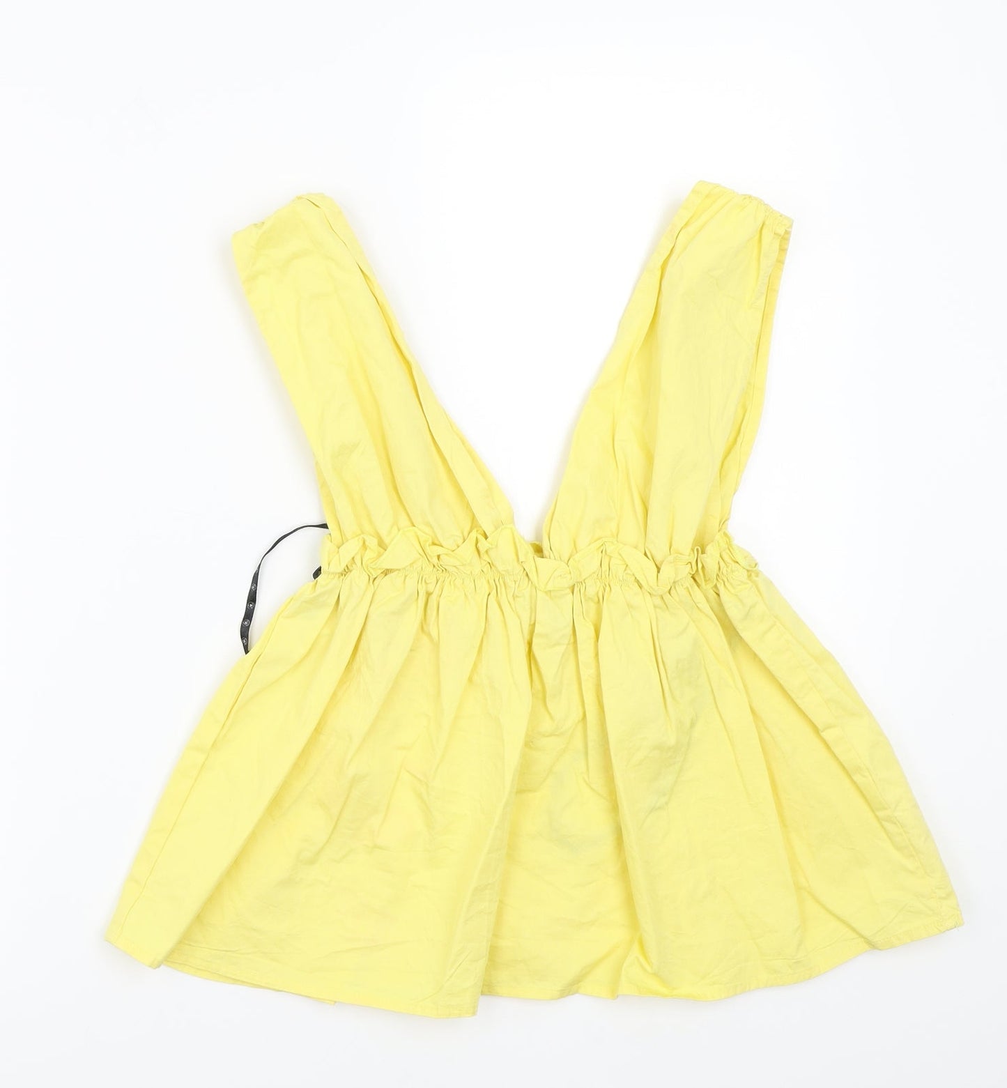 Womens UK Size 6 Missguided Yellow Basic Blouse