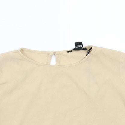 FOREVER 21 Womens Beige   Basic Blouse Size S