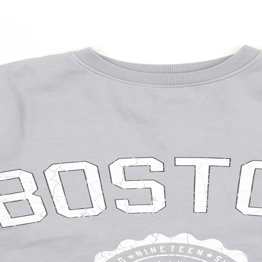 New Look Girls Grey  Jersey Pullover Sweatshirt Size 12-13 Years  - Boston