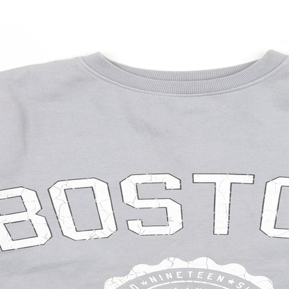 New Look Girls Grey  Jersey Pullover Sweatshirt Size 12-13 Years  - Boston