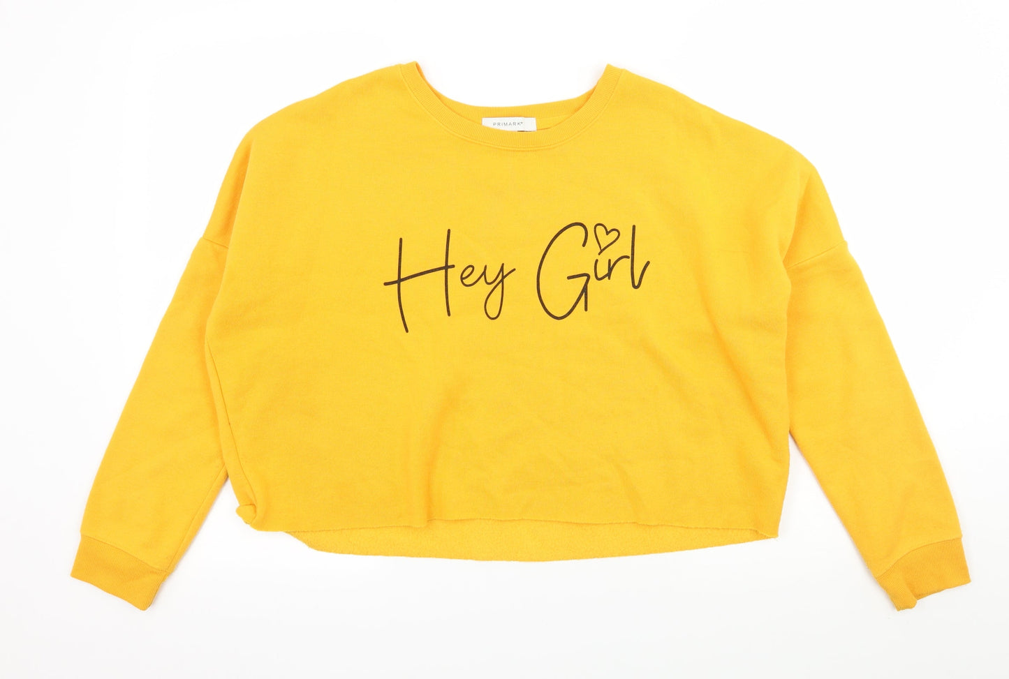 Primark Womens Yellow  Jersey Pullover Sweatshirt Size 10