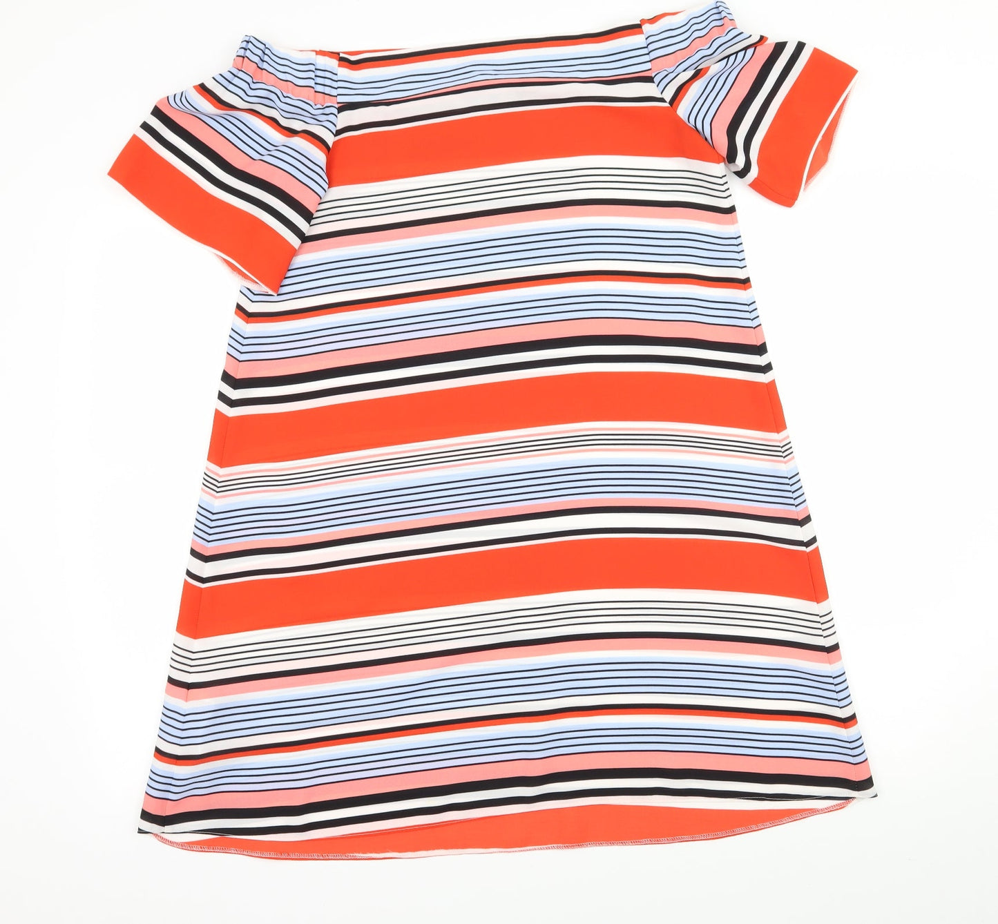 New Look Womens Red Striped  A-Line  Size 10
