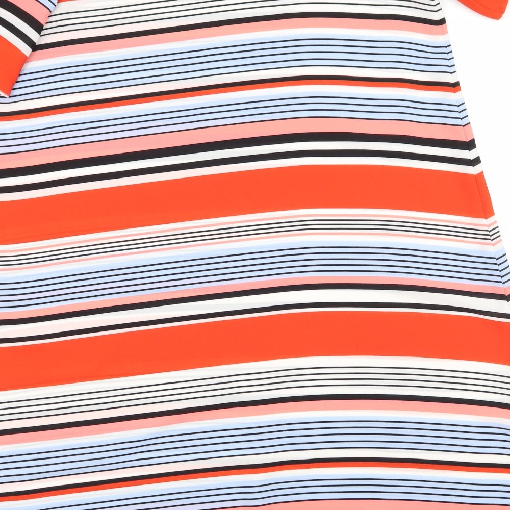 New Look Womens Red Striped  A-Line  Size 10