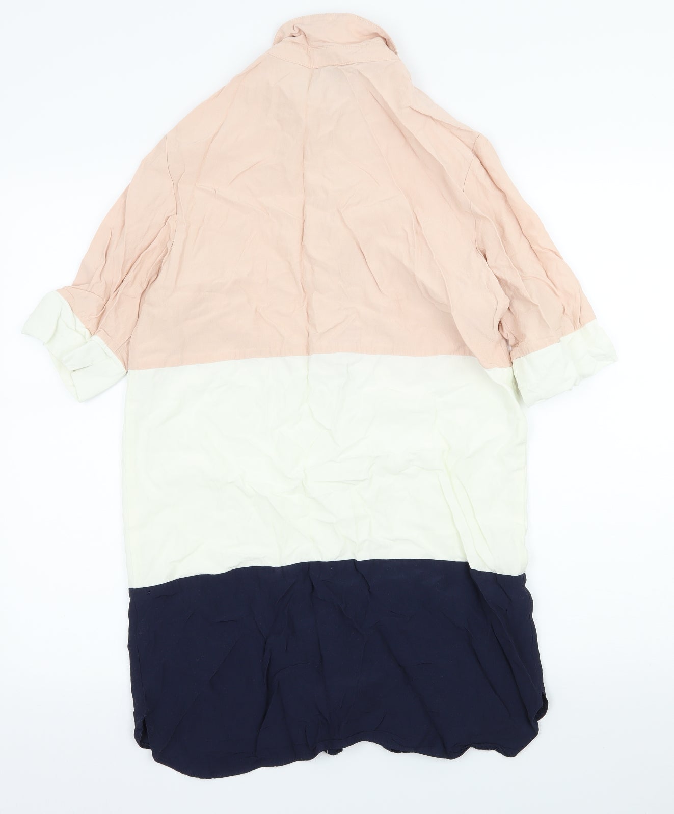 Womens UK Size 10 Topshop Multicoloured Basic Button-Up